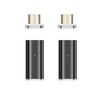 N. NETDOT Gen10 Adaptador Magnético de Carga Rápida Micro USB a Micro USB Adaptador Compatible (2 Pack Negro)