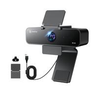 N newline Cámara web 4K AI para PC, cámara web de seguimiento de presentador de IA con micrófono, control de gestos, cámara web de PC con zoom, campo de visión ajustable, cámara de cubierta de