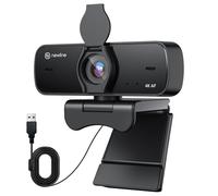 N newline Cámara Web 4K para PC, cámara Web USB 4K UHD con micrófono, Enfoque automático Mejorado, Baja distorsión, Cubierta de privacidad, cámara de PC para Zoom, Skype, Equipos, Laptop