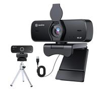 N newline NewEye - Cámara web USB 4K HD para PC con micrófono, cámara web de transmisión profesional con enfoque automático, baja distorsión, cubierta de privacidad, soporte de trípode para