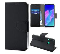 N Newtop - Funda compatible con Huawei P40 Lite E, HQ Lateral Funda Libro Flip Cierre Magnético Cartera Simil Cuero Stand (Negro)