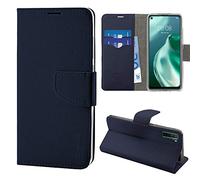 N Newtop - Funda compatible para Huawei P40 Lite 5G, HQ Lateral Funda Libro Flip Cierre Magnético Cartera Simil Cuero Stand (Azul)