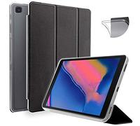 N NEWTOP Funda compatible para Samsung Galaxy Tab A 2019 T290-T295 de 8 pulgadas, funda Flip Smart Libro TPU Back Front Ultra Delgada Ligera Stand Función Wake/Sleep Simil Piel (Negro)