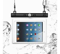 N NEWTOP Funda impermeable universal WA04 para tablet de 7 - 8 pulgadas máximo 21 x 14 cm, funda sumergible transparente plástico bolsa bandolera protección agua arena lluvia impermeable (blanco)