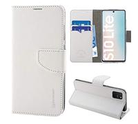 N Newtop - Fundas para Moviles, Funda compatible con Samsung Galaxy S10 Lite, HQ Lateral Funda Libro Flip Cierre Magnético Cartera Simil Piel Stand (Blanca)