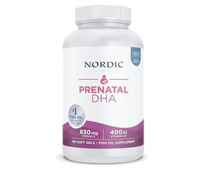 N.Omegas Prenatal DHA Omega 3 830 mg V D3, sin sabor, 180 geles blandos