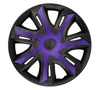 N-Power - Tapacubos (4 Unidades), Color Morado y Negro