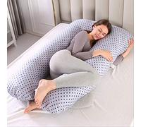N-S Almohada de apoyo para mujeres embarazadas cuerpo PW12 100% algodón conejo impresión U forma de maternidad almohadas embarazo lado durmientes estrella
