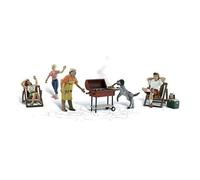 N Scenic Accents Backyard Barbeque (4 Figures, 2 Chairs, Grill (Importación USA)
