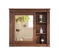 n Sle Vani - Armario Mcine con espejo de pared con colores personalizables, color marrón, 70 x 80 x 15 cm, ideal para nizat de baño y ahorro de espacio.