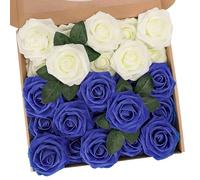 N&T NIETING 25 Piezas Flores Rosas Artificiales Espuma Rosa Falsa con Tallos para Manualidades, Ramos de Novia, centros de Mesa, Despedidas de Soltera y Decoración del Hogar