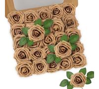 N&T NIETING 25 Piezas Flores Rosas Artificiales Espuma Rosa Falsa con Tallos para Manualidades, Ramos de Novia, centros de Mesa, Despedidas de Soltera y Decoración del Hogar