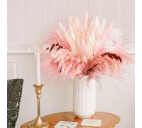 N&T NIETING 85 flores secas de hierba de las Pampas, ramo de hierba de las Pampas secas de Phragmites, flores secas para decoración de mesa de boda, decoración de mesa bohemia para el hogar