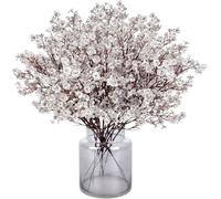 N&T NIETING Flores artificiales, 12 unidades de gypsophila artificiales, para manualidades, bodas, fiestas, mesas, arreglos florales, decoración del hogar (plateadas)