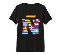 Ñ Viva la Hispanidad, Herencia hispana, Vibrante Bandera 'Ñ' Camiseta Premium