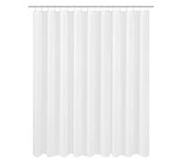N&Y HOME Cortina de Ducha de Tela Extra Ancha y extralarga, 274 x 213 cm, Calidad de Hotel, Lavable, Cortinas Blancas para baño SPA con Ojales, 108 x 84 Pulgadas