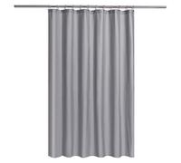 N&Y HOME Cortina de Ducha de Tela o Forro con imanes, Cortina de Ducha Gris para baño Hotel, Lavable a máquina, Repelente al Agua, Gris, 72 x 72 cm