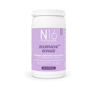 N16 Professionnel Borraja - Aceite de Borraja 1000 mg - Omega 6 y Vitamina E Natural - Complemento Alimenticio para la Piel, Elasticidad y Luminosidad - 50 Cápsulas - Fabricado en Francia