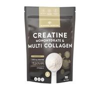 N2 Natural Nutrition. Creatina Monohidratada + Multi Colágeno Hidrolizado con Vitamina C en polvo (70 Dosis) 3000mg Creatina + Colágeno I,II,III,V y X-Sin Sabor-Soporte Muscular, Articulaciones, Piel
