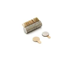 N35 Neodymium Easypeel Magnet Adhesivo Para Artes, Manualidades, Fabricación de Modelos, Bricolaje, Pasatiempos Y Embalaje - 8mm Diámetro x 1mm - 0.39kg - Norte - Paquete de 20