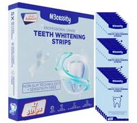 N3cessity Tiras blanqueadoras de dientes profesionales, 21 tratamientos, aptas para esmalte, fórmula no sensible, paquete de 42 tiras blanqueadoras sin peróxido, kit de blanqueamiento dental + abridor