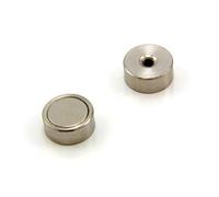 N42 Magnet De Bote De Neodimio - 19 Mm De Diámetro X 8 Mm De Espesor X M5 Poca De Agujeros De Rosca De 40
