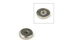 N42 Magnet de Bote de Neodimio Para Artes, Manualidades, Fabricación de Modelos, Bricolaje, Pasatiempos, Oficina Y Hogar - 14mm de Diámetro x 3.6mm de Espesor x 3.5mm C/Bore - 5.2kg Pull