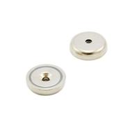 N42 Magnet de Bote de Neodimio Para Artes, Manualidades, Fabricacion de Modelos, Bricolaje, Pasatiempos, Oficina Y Hogar - 32mm de Diametro x 8mm de Espesor x 5mm C/Fregadero - 44kg Pull