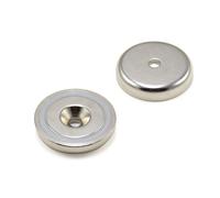 N42 Magnet de Bote de Neodimio Para Artes, Manualidades, Fabricación de Modelos, Bricolaje, Pasatiempos, Oficina Y Hogar - 40mm de Diámetro x 8mm de Espesor x 6mm C/Fregadero - 64kg Pull