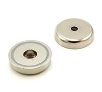 N42 Magnet de Bote de Neodimio Para Artes, Manualidades, Fabricación de Modelos, Bricolaje, Pasatiempos, Oficina Y Hogar - 48mm de Diámetro x 11.5mm de Espesor x 8mm C/Bore - 86kg Pull