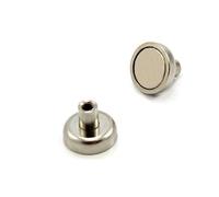 N42 Magnet de Bote de Neodimio Para Bricolaje, Ingeniería, Fabricación, Colgación Y Aplicaciones de Sostenimiento - 16mm de Diámetro x 13mm de Alto x M4 Hilo - 9.7kg