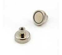 N42 Magnet de Bote de Neodimio Para Bricolaje, Ingeniería, Fabricación, Colgación Y Aplicaciones de Sostenimiento - 20mm de Diámetro x 14mm de Alto x M4 Hilo - 18.3kg - Paquete de 10