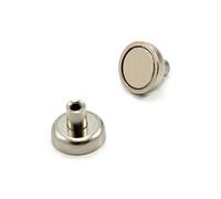 N42 Magnet de Bote de Neodimio Para Bricolaje, Ingeniería, Fabricación, Colgación Y Aplicaciones de Sostenimiento - 16mm de Diámetro x 13mm de Alto x M4 Hilo - 9.7kg - Paquete de 10