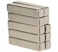 N42 Magnet de Neodimio Para Artes, Manualidades, Fabricación de Modelos, Bricolaje, Pasatiempos, Oficina Y Hogar - 25mm x 5mm x 5mm de Espesor - 4.3kg - Paquete de 10