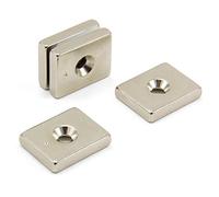 N42 Magnet de Neodimio Para Artes, Manualidades, Fabricación de Modelos, Bricolaje, Pasatiempos, Oficina Y Hogar - 25 x 20 x 5mm de Espesor x 4.5mm C/S - 9.8kg