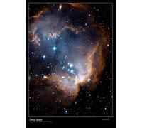 N90 Region - New Stars Shed Light on the Past - Póster del telescopio espacial Hubble - Tamaño A2 - 42 x 59,4 cm - Papel laminado