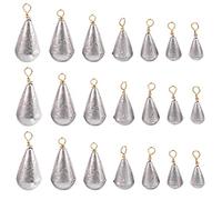 NA 18 unids Pesca Sinkers Hierro Peso Pescado Casting Tool Set Tear Drop Style Sinkers Angler Tackle Accesorio