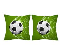 NA 2 fundas de almohada para sofá, diseño de fútbol, funda de cojín, decoración del hogar, para sofá, cama, hogar
