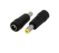 NA 5,5 mm x 2,5 mm macho a 5,5 mm x 2,1 mm hembra adaptador de corriente CC Jack 2 unids