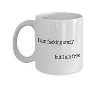 NA Estoy jodidamente loca, pero estoy libre - Lana Del Rey - Taza de café, taza de té, divertido, cita, idea para él o para ella, mujeres y madre, día del padre, Si 6ZH1K1