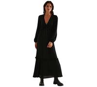 NA-KD Balloon Sleeve Maxi Frill Dress Vestido Informal, Negro, 36 para Mujer