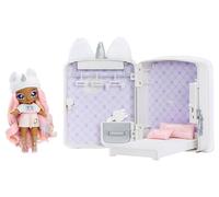 Na! Na! Na! Surprise 3-in-1 Backpack Bedroom Unicornio con Muñeca de Moda - Whitney Sparkles - Muñeca de Moda y Mochila Unicornio Rosa, Armario con Almohadas y Manta - para Niños de +4 Años