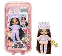 Na! Na! Na! Surprise Fuzzy Serie 1 - Catie Cat - Muñeca de moda articulable 18 cm - Inspirada en una vaca, cuerpo flocado, gorro, gafas, traje y zapatos - Juguete para niños y niñas mayores de 4 años