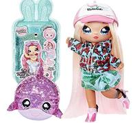 Na! Na! Na! Surprise Na Na Na Surprise Muñeca de moda 2 en 1 KRYSTA SPLASH - Bolso con pompón - Muñeca surfera con ropa y accesorios. Serie Sparkle - Edad: 5+ años