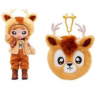 Na! Na! Na! Surprise Serie Cozy - DONNIE RANGER - Muñeca de peluche a la moda inspirada en un reno, con pelo castaño, gorro, vestido y monedero con clip - Para coleccionar - Edad: 5+ años