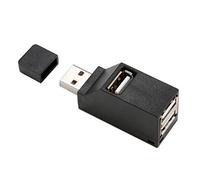 NA portátil de alta velocidad USB a 3port USB2.0 Hub Splitter adaptador para PC negro