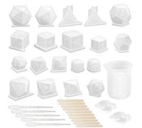 NA Woohome 37 Pz Silicona Moldes de Resina, Múltiples Estilos Molde Silicona Resina Número Carta Moldes para Resina para Manualidades, Decoración de Pasteles