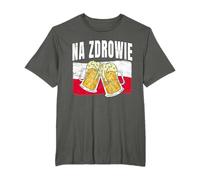 Na Zdrowie Polonia Divertida Cerveza Beber Polaco Palabra Para Saludos Camiseta