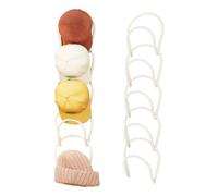 Naapesi 10 Piezas Colgador Gorras, Soporte Colgar Gorras, Sombrero Organizador Almacenamiento, Sombrero Soporte para Ala Ancha Sombreros, Bufandas, Bolsos, Toallas, Blanco, 16 * 14 cm