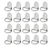 Naapesi 20 Piezas D Gancho de Anillo de Montaje, 3.6cm*2.5 cm Anclaje de Amarre de Anillo D, Argollas de Amarre, Anclaje de Anillo en D Pequeño, para Asegurar Cargas en Remolques, Botes, Automóviles